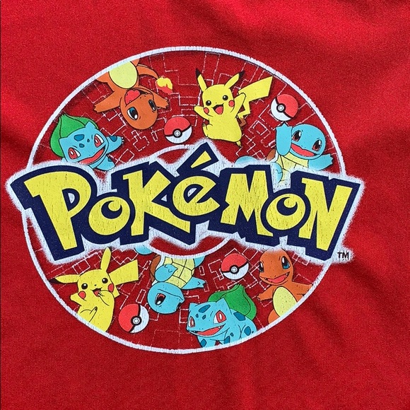 Pokémon Short Sleeved Red Shirt Size Medium (5/6) - Picture 2 of 4